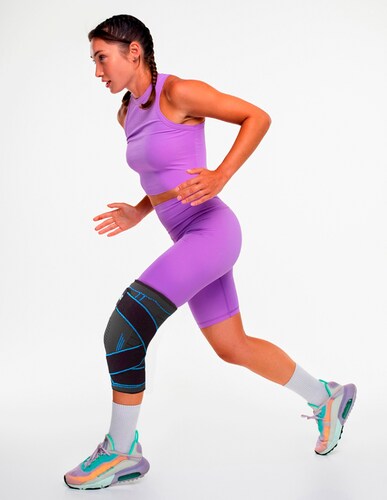 Rodillera Deportiva De Compresion Con Cintas Maxfit Hx936