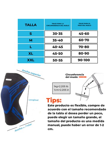 Rodilleras deportivas de compresión MAXFIT /Modelo HX938.