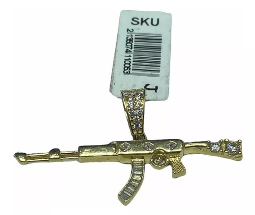 Kit Cadena + Dije Arma  Oro 14 K. + Obsequio