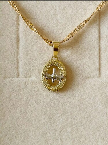 Collar Primera Comunion Espiritu Santo Oro 10k + Obsequio