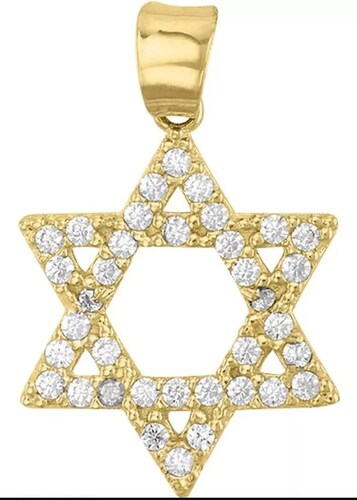 Collar Estrella De David Oro De 10 K + Obsequio + Envio