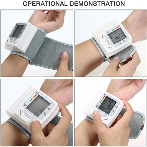 Manómetro para Presión MXPEU-001-18 1pza Blanco LCD 2 Pilas AAA 135 a 195mm Diámetro Muñeca PressuCool