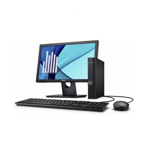 PC Dell 7060 Mini- Core i5, 8va gen- 8GB RAM- 256GB SSD- Monitor 19"- WINDOWS 10 Pro- Equipo Clase A, Reacondicionado.