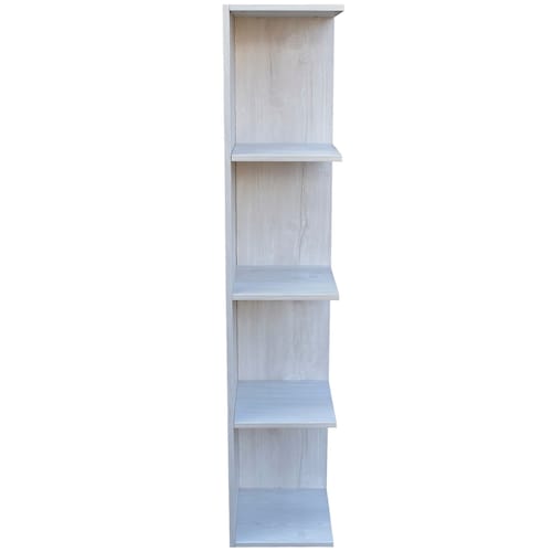 Mueble esquinero con Repisas Cuadradas Fabricado en Melamina Texturizada de Alta Resistencia , color Blanco