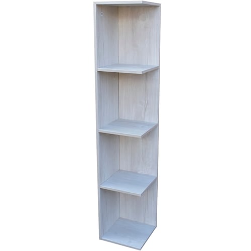 Mueble esquinero con Repisas Cuadradas Fabricado en Melamina Texturizada de Alta Resistencia , color Blanco