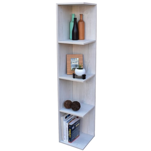 Mueble esquinero con Repisas Cuadradas Fabricado en Melamina Texturizada de Alta Resistencia , color Blanco