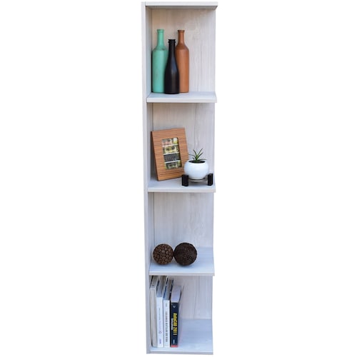 Mueble esquinero con Repisas Cuadradas Fabricado en Melamina Texturizada de Alta Resistencia , color Blanco
