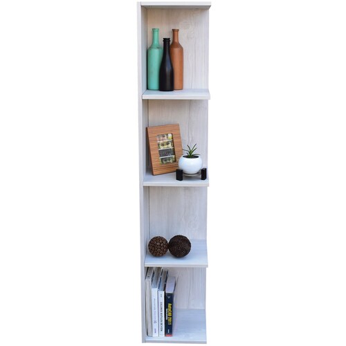 Mueble esquinero con Repisas Cuadradas Fabricado en Melamina Texturizada de Alta Resistencia , color Blanco