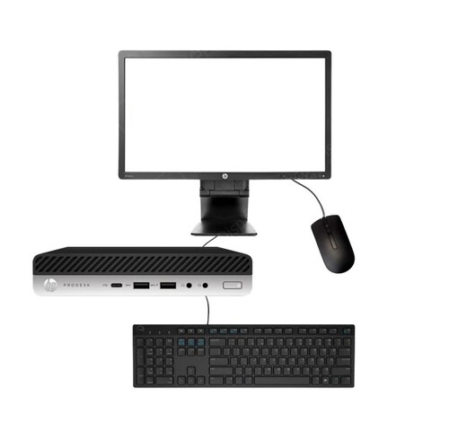 PC HP ELITEDESK 800 G4, MINI, Core i5-8ª Gen, 8GB RAM 256GB SSD, MONITOR 19", EQUIPO CLASE A, REACONDICIONADO