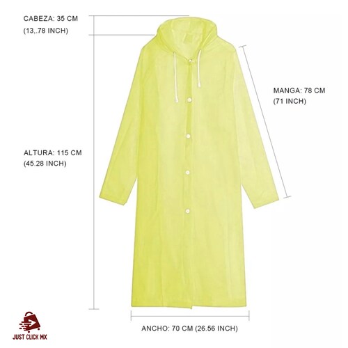 Impermeable Reutilizable Alta Calidad EVA.