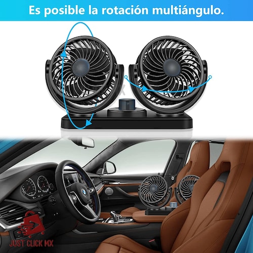 Ventilador Doble Para Coche 12V.