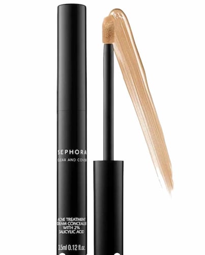 Corrector Sephora Alta Cobertura Y Tratamiento De Acne, clear and cover, color honey.