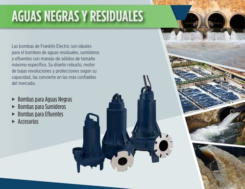 Bomba sumergible Franklin para agua residual 1FWS2303-0202 1 HP, 3 Fases, 230 Volts