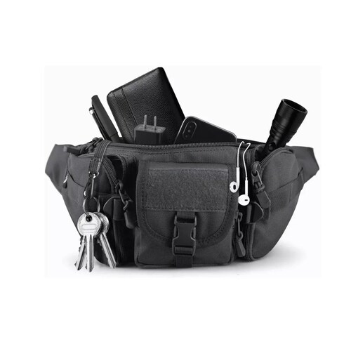 Cangurera  Impermeable Riñonera Deportiva Negro
