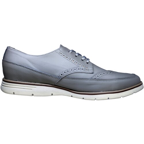 Zapato Casual Bostoniano Color Gris Hombre Piel.