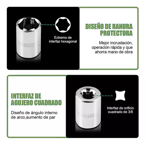 Juego De Herramientas Mecánicas 46pcs Verde