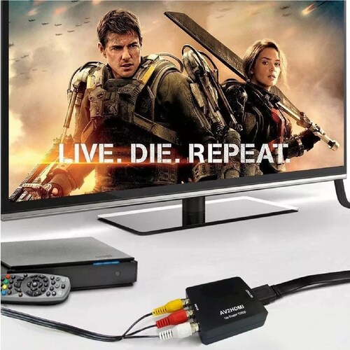 Adaptador Rca Vga A Hdmi 1080p Convertidor De Audio Y Video
