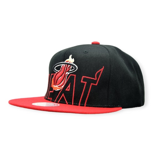 Miami Heat Nba Gorra Mitchell And Ness Low Big Face.