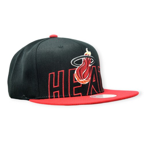 Miami Heat Nba Gorra Mitchell And Ness Low Big Face.