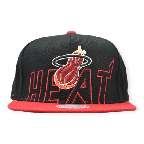 Miami Heat Nba Gorra Mitchell And Ness Low Big Face.