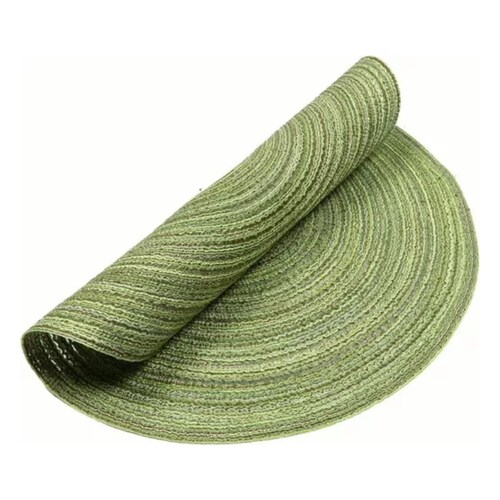 Set De 4 Manteles Individuales Redondos Trenzados Verde