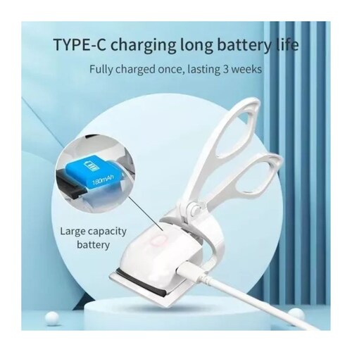 Enchinador Eléctrico Rizador De Pestañas Blanco