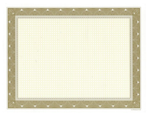 Papel impreso para diplomas y/o certificados color oro (50 Hojas)
