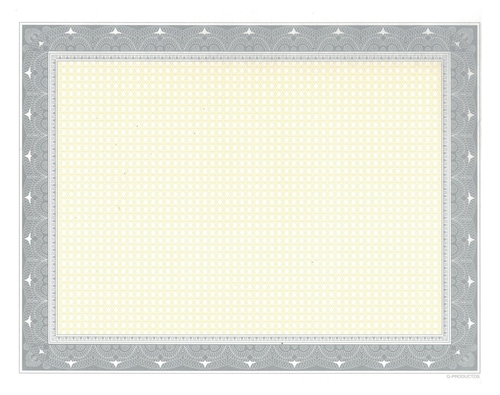 Papel impreso para diplomas y/o certificados de color Plata (50 Hojas)