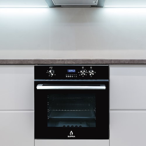 Horno Empotrable A Gas Supra DARK VORTEX De 60 Litros Cristal Templado