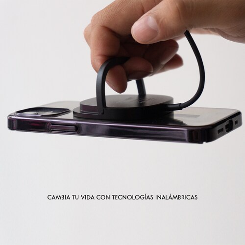 Cargador Micro Magsafe Para iPhone Y Celular Con Carga Inalámbrica Connekt Negro