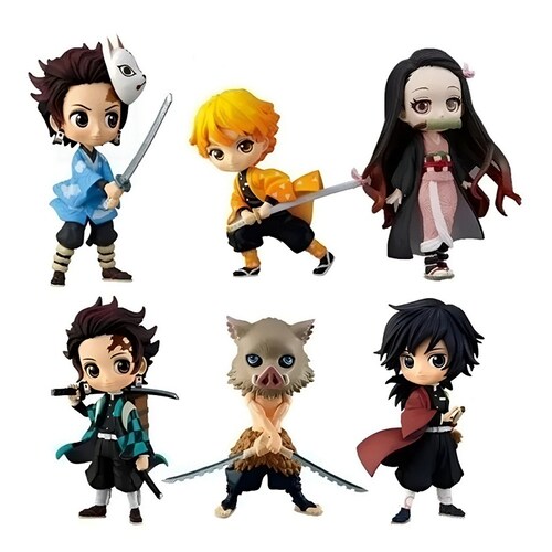 Figuras De Acción Grandes De Anime Demon Slayer De 6 Piezas