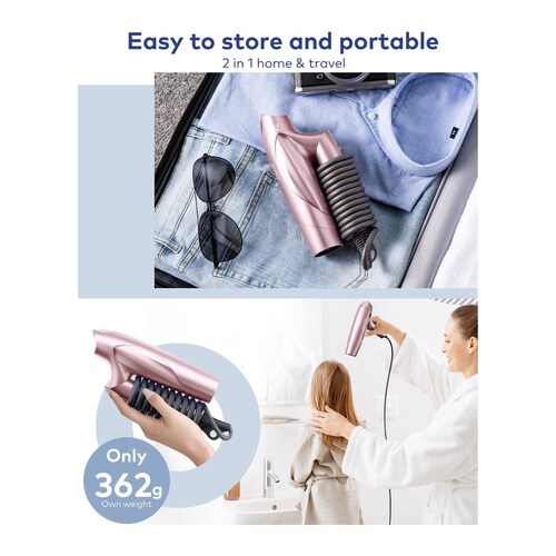 Secadora Profesional Para Cabello Llano Ll-pc001 1400w Rosa.