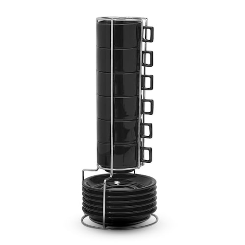 Tazas para Café Espresso con Platos Base Metálica Casa Litus 