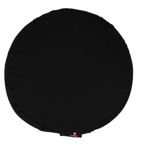 Cojín de Meditación Zafu Relleno de Cascarilla de Café: Confort y Estabilidad para una Práctica Meditativa en Negro Liso