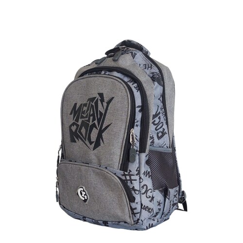 Mochila casual cuatro amplias divisiones Estampado moderno de Metal Rock alta calidad