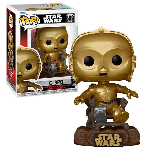 Funko Pop C3PO En Silla #609 Star Wars El Regreso Del Jedi Figura Original