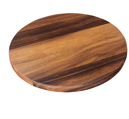 Charola giratoria de Madera Parota Redonda,Lazzy Susan Hogare Para servir alimentos, Centro de mesa, Uso profesional y casero, Madera fina, Resistente, Duradera, Diseño elegante, 48 cm.