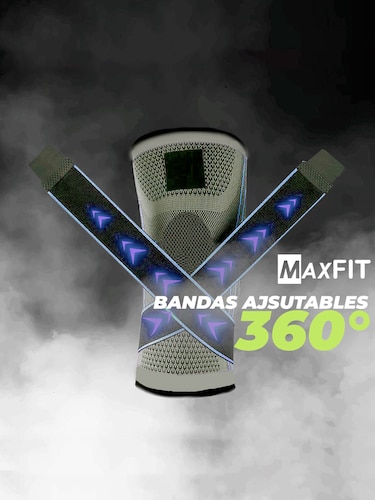Par de Rodilleras deportivas de compresión con cinta ajustable MAXFIT/Modelo HX945