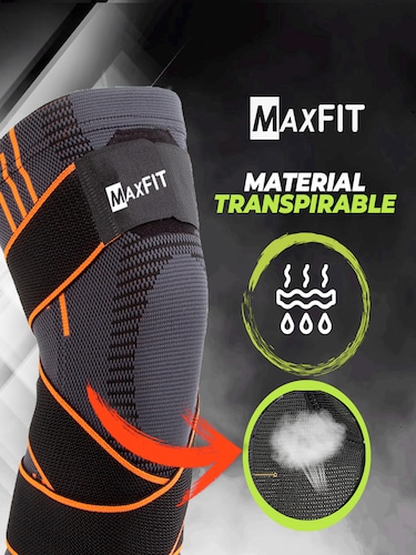Par de Rodilleras deportivas de compresión con cinta ajustable MAXFIT/Modelo HX945