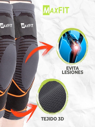 Par de Rodilleras deportivas de compresión con cinta ajustable MAXFIT/Modelo HX945