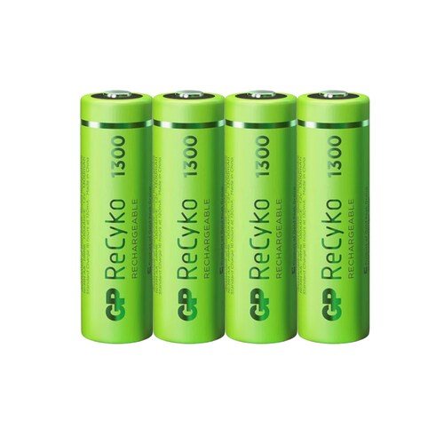 Pilas Baterías Recargables GP tamaño AA de 1,300mAh 4 piezas