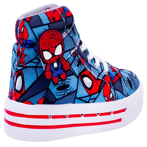 Tenis Niño Hombre Bota Araña Luces Leds Vengadores 2026-sr.