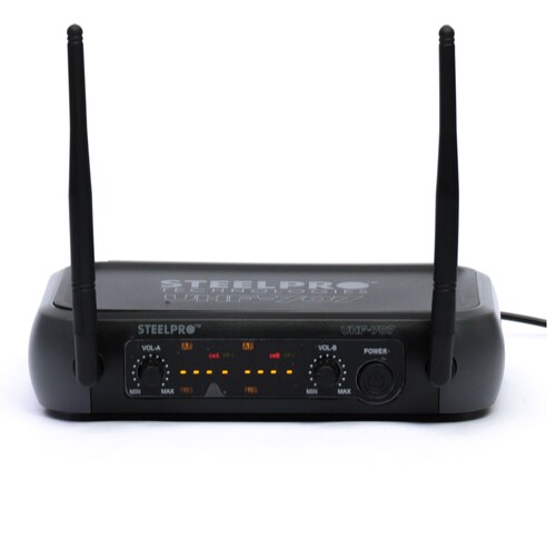 Micrófonos Profesionales Inalambrico Uhf-707 Alcance SteelPro.