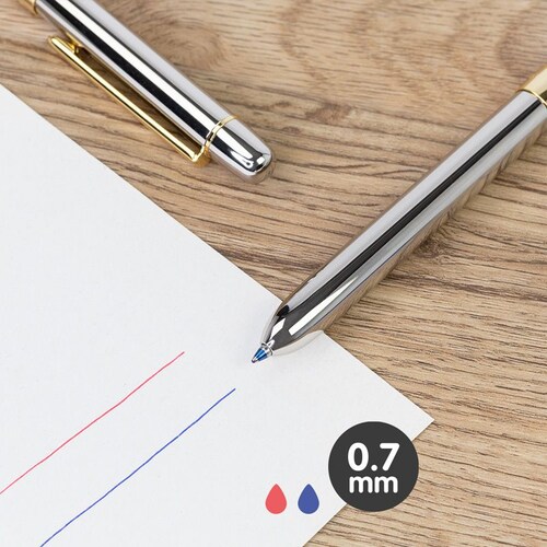 Boligrafo Elegante Milan Multifuncional 4 En 1 Caja Metalica