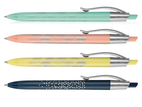 Caja De 14 Estuches De Plumas Milan P1 Silver Colores