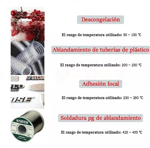 Pistola Eléctrica Calor Temperatura Ajustable 2000w Boquilla
