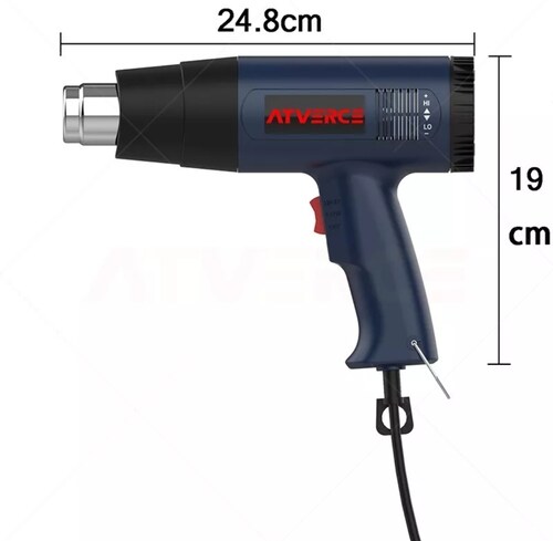 Pistola Eléctrica Calor Temperatura Ajustable 2000w Boquilla