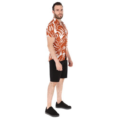 Camisa Manga Corta Hawaiiana De Flores