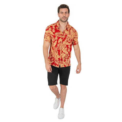 Camisas De Flores Hawaianas Manga Corta