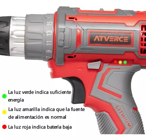 Kit Taladro Eléctrico Atornillador Inalambrico Atverce